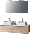 Mobile Bagno 140cm Con Doppio Lavabo, Base Con Cassetto, Specchio E Lampada Casa e cucina/Bagno/Mobili da bagno/Mobiletti con lavabo Shopbagno.it - Roma, Commerciovirtuoso.it