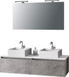 Mobile Bagno 140cm Con Doppio Lavabo, Base Con Cassetto, Specchio E Lampada Casa e cucina/Bagno/Mobili da bagno/Mobiletti con lavabo Shopbagno.it - Roma, Commerciovirtuoso.it