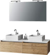 Mobile Bagno 140cm Con Doppio Lavabo, Base Con Cassetto, Specchio E Lampada Casa e cucina/Bagno/Mobili da bagno/Mobiletti con lavabo Shopbagno.it - Roma, Commerciovirtuoso.it