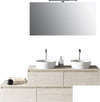Mobile Bagno 160cm Con Doppio Lavabo, 4 Basi Con Cassetti E Specchio Con Lampada Casa e cucina/Bagno/Mobili da bagno/Mobiletti con lavabo Shopbagno.it - Roma, Commerciovirtuoso.it