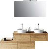 Mobile Bagno 160cm Con Doppio Lavabo, 4 Basi Con Cassetti E Specchio Con Lampada Casa e cucina/Bagno/Mobili da bagno/Mobiletti con lavabo Shopbagno.it - Roma, Commerciovirtuoso.it
