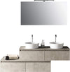 Mobile Bagno 160cm Con Doppio Lavabo, 4 Basi Con Cassetti E Specchio Con Lampada Casa e cucina/Bagno/Mobili da bagno/Mobiletti con lavabo Shopbagno.it - Roma, Commerciovirtuoso.it