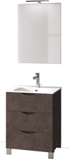 Mobile Bagno 60cm a Terra Effetto Pietra Con Tre Cassetti Specchio e Lampada Casa e cucina/Bagno/Mobili da bagno/Mobiletti con lavabo Shopbagno.it - Roma, Commerciovirtuoso.it