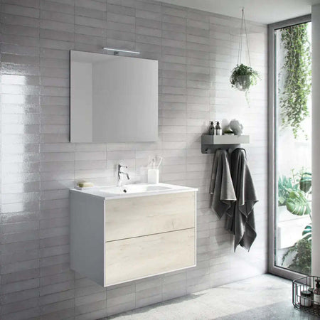 Mobile Bagno 60cm Sospeso Due Cassetti e Specchio Casa e cucina/Bagno/Mobili da bagno/Mobiletti con lavabo Shopbagno.it - Roma, Commerciovirtuoso.it