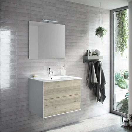 Mobile Bagno 60cm Sospeso Due Cassetti e Specchio Casa e cucina/Bagno/Mobili da bagno/Mobiletti con lavabo Shopbagno.it - Roma, Commerciovirtuoso.it