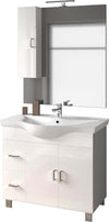 Mobile Bagno 80cm a Terra Con Due Ante Due Cassetti, Specchio con Pensile e Lampada Casa e cucina/Bagno/Mobili da bagno/Mobiletti con lavabo Shopbagno.it - Roma, Commerciovirtuoso.it