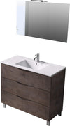 Mobile Bagno 80cm a Terra Effetto Pietra Con Tre Cassetti Specchio e Lampada Casa e cucina/Bagno/Mobili da bagno/Mobiletti con lavabo Shopbagno.it - Roma, Commerciovirtuoso.it