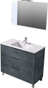 Mobile Bagno 80cm a Terra Effetto Pietra Con Tre Cassetti Specchio e Lampada Casa e cucina/Bagno/Mobili da bagno/Mobiletti con lavabo Shopbagno.it - Roma, Commerciovirtuoso.it