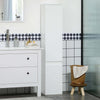 Mobile-Bagno-con-5-Ripiani-Regolabili,-Ante-senza-maniglie-30x28x152.5cm,-Bianco-TG9834-546V00WTTG9