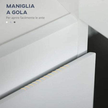 Mobile-Bagno-con-5-Ripiani-Regolabili,-Ante-senza-maniglie-30x28x152.5cm,-Bianco-TG9834-546V00WTTG9
