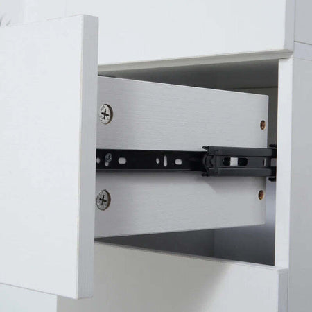 Mobile-Bagno-con-Ripiano-Regolabile,-2-Ripiani-Chiusi-e-un-Cassetto-in-Legno,-30x28x180-cm,-Bianco-GB9834-463GB9