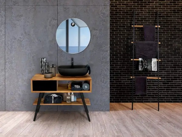 Mobile Consolle Bagno 100cm In Teak - Feelgood