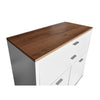 Mobile bagno Lumos con due cassetti e due ante colore bianco opaco e rovere