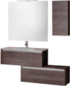 Mobile Bagno Sospesa 100cm Con Due Cassetti, Pensile Colonna, Specchio e Lampada Casa e cucina/Bagno/Mobili da bagno/Mobiletti con lavabo Shopbagno.it - Roma, Commerciovirtuoso.it