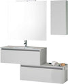 Mobile Bagno Sospesa 100cm Con Due Cassetti, Pensile Colonna, Specchio e Lampada Casa e cucina/Bagno/Mobili da bagno/Mobiletti con lavabo Shopbagno.it - Roma, Commerciovirtuoso.it
