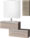 Mobile Bagno Sospesa 100cm Con Due Cassetti, Pensile Colonna, Specchio e Lampada Casa e cucina/Bagno/Mobili da bagno/Mobiletti con lavabo Shopbagno.it - Roma, Commerciovirtuoso.it