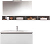 Mobile Bagno Sospeso 100cm Con Cassetto, Pensile a Giorno, Specchio e Lampada Casa e cucina/Bagno/Mobili da bagno/Mobiletti con lavabo Shopbagno.it - Roma, Commerciovirtuoso.it