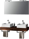 Mobile Bagno Sospeso 120cm Con Doppio Lavabo Specchio, Lampada e Porta Asciugamano Casa e cucina/Bagno/Mobili da bagno/Mobiletti con lavabo Shopbagno.it - Roma, Commerciovirtuoso.it