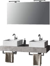 Mobile Bagno Sospeso 120cm Con Doppio Lavabo Specchio, Lampada e Porta Asciugamano Casa e cucina/Bagno/Mobili da bagno/Mobiletti con lavabo Shopbagno.it - Roma, Commerciovirtuoso.it