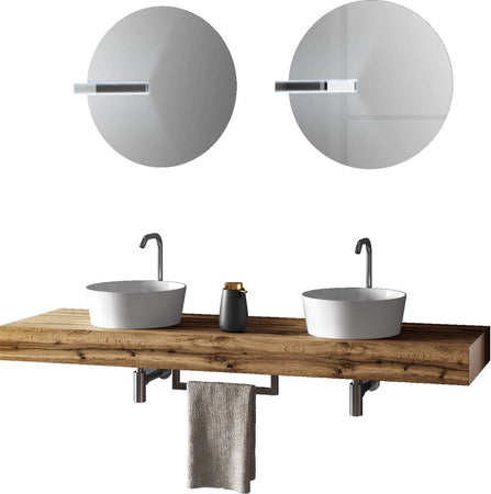 Mobile Bagno Sospeso 165cm Con Doppio Lavabo Doppio Specchio e Lampada Casa e cucina/Bagno/Mobili da bagno/Mobiletti con lavabo Shopbagno.it - Roma, Commerciovirtuoso.it