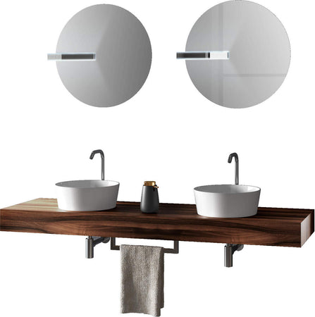 Mobile Bagno Sospeso 165cm Con Doppio Lavabo Doppio Specchio e Lampada Casa e cucina/Bagno/Mobili da bagno/Mobiletti con lavabo Shopbagno.it - Roma, Commerciovirtuoso.it