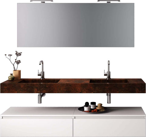 Mobile Bagno Sospeso 180cm Con Vasca Integrata Cassetto E Specchio Casa e cucina/Bagno/Mobili da bagno/Mobiletti con lavabo Shopbagno.it - Roma, Commerciovirtuoso.it