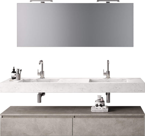 Mobile Bagno Sospeso 180cm Con Vasca Integrata Cassetto E Specchio Casa e cucina/Bagno/Mobili da bagno/Mobiletti con lavabo Shopbagno.it - Roma, Commerciovirtuoso.it