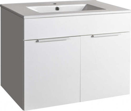 Mobile bagno sospeso con lavabo in ceramica bianco lucido e cemento h 58 cm con 2 ante in legno Casa e cucina/Bagno/Mobili da bagno/Mobiletti e armadietti/Mobili a terra Decor Space - Altamura, Commerciovirtuoso.it