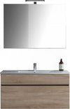 Mobile Bagno Sospeso Con Lavandino Integrato in Rovere Chiaro Set Mobiletto Bagno Design Moderno Con Lavabo E Specchio Inclusi Casa e cucina/Bagno/Mobili da bagno/Mobiletti e armadietti/Mobili a muro Shopbagno.it - Roma, Commerciovirtuoso.it