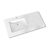 Mobile bagno sospeso Resia con specchio bianco larice 90x46x54 H