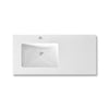 Mobile bagno sospeso Resia con specchio bianco larice 90x46x54 H