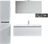 Mobile Bagno Sospeso100cm Con 1 Cassetto, Vano a Giorno, Pensile Colonna, Specchio e Lampada Casa e cucina/Bagno/Mobili da bagno/Mobiletti con lavabo Shopbagno.it - Roma, Commerciovirtuoso.it