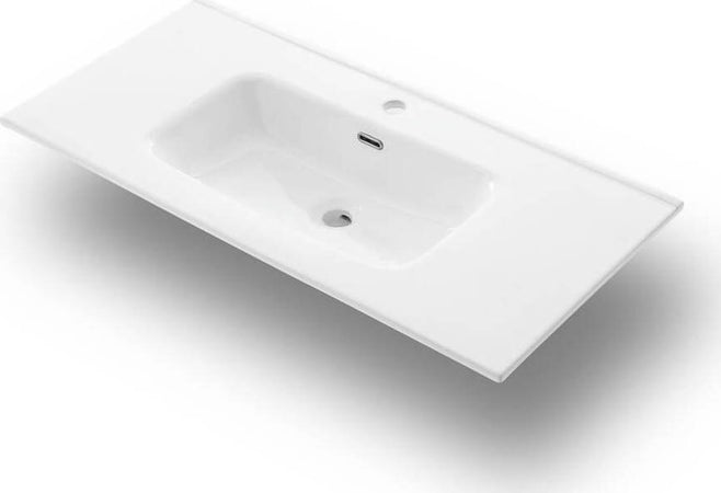 Mobile Bagno Sospeso100cm Con 1 Cassetto, Vano a Giorno, Pensile Colonna, Specchio e Lampada Casa e cucina/Bagno/Mobili da bagno/Mobiletti con lavabo Shopbagno.it - Roma, Commerciovirtuoso.it