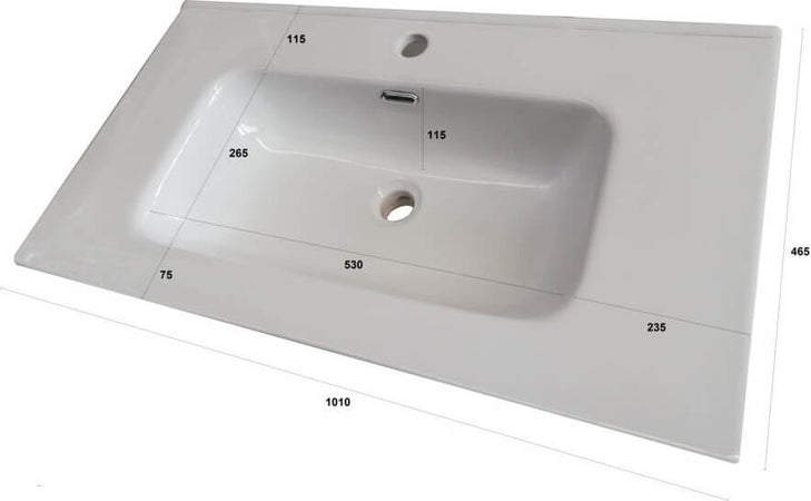 Mobile Bagno Sospeso100cm Con 1 Cassetto, Vano a Giorno, Pensile Colonna, Specchio e Lampada Casa e cucina/Bagno/Mobili da bagno/Mobiletti con lavabo Shopbagno.it - Roma, Commerciovirtuoso.it