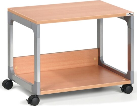 Mobile-carrello Multifunzione System 48 - 60 x 43 2 x 47 7 cm - 2 ripiani - con ruote - argento-faggio - Durable Casa e cucina/Arredamento/Studio/Scrivanie e postazioni di lavoro/Postazioni di lavoro per computer Eurocartuccia - Pavullo, Commerciovirtuoso.it