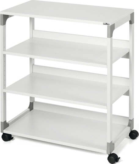 Mobile-carrello Multifunzione System 88 - 75 x 43 2 x 87 9 cm - 4 ripiani - con ruote - grigio - Durable Casa e cucina/Arredamento/Studio/Scrivanie e postazioni di lavoro/Postazioni di lavoro per computer Eurocartuccia - Pavullo, Commerciovirtuoso.it