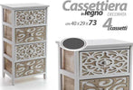 Mobile Cassettiera 4 Cassetti Decorati In Legno Bicolore 40 X 29 X 73 Cm 788208 Casa e cucina/Arredamento/Camera da letto/Comò e cassettiere Trade Shop italia - Napoli, Commerciovirtuoso.it