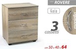 Mobile Cassettiera Gaia Legno Rovere 3 Cassetti 50x40x64cm Design Moderno 769474 Casa e cucina/Arredamento/Camera da letto/Comò e cassettiere Trade Shop italia - Napoli, Commerciovirtuoso.it