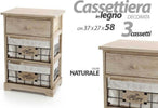 Mobile Cassettiera In Legno Naturale 3 Cassetti 37x27x58cm Decorata Ceste 787805 Casa e cucina/Arredamento/Camera da letto/Comò e cassettiere Trade Shop italia - Napoli, Commerciovirtuoso.it