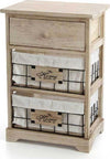 Mobile Cassettiera In Legno Naturale 3 Cassetti 37x27x58cm Decorata Ceste 787805 Casa e cucina/Arredamento/Camera da letto/Comò e cassettiere Trade Shop italia - Napoli, Commerciovirtuoso.it