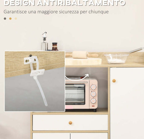 Mobile-credenza-da-Cucina-con-2-Armadietti-e-Cassetto,-90x30x94cm,-in-legno-mobiletto-multiuso-ingresso-soggiorno-ufficio-studio-camera-cameretta-bagno-F835-546A