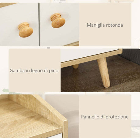 Mobile-credenza-da-Cucina-con-2-Armadietti-e-Cassetto,-90x30x94cm,-in-legno-mobiletto-multiuso-ingresso-soggiorno-ufficio-studio-camera-cameretta-bagno-F835-546A