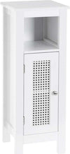 Mobile-da-bagno-a-1-Anta-con-Griglia-Armadio-in-Legno-Colore-Bianco-30x28x80H-cm