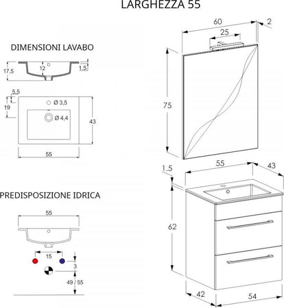 Mobile-da-Bagno-bianco-da-55cm-con-doppio-cassetto-Facil