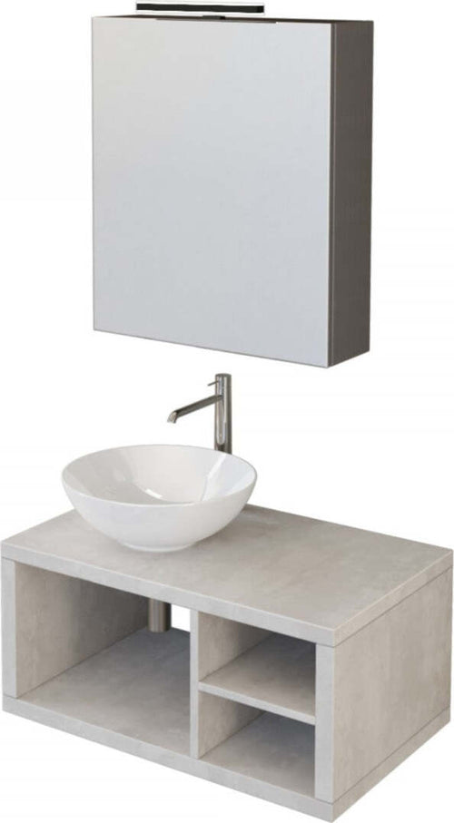 Mobile-da-Bagno-Grigio-Cielo-80cm-sospeso-con-tre-vani-contenitori-a-vista-e-specchio-contenitore