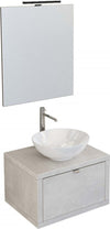 Mobile-da-Bagno-sospeso-Grigio-cemento-con-cassetto,-specchio-e-luce-Domus