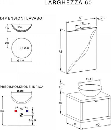 Mobile-da-Bagno-sospeso-Grigio-scuro-con-cassetto,-specchio-e-luce-Domus