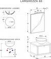 Mobile-da-Bagno-sospeso-Rovere-con-cassetto,-specchio-e-luce-Domus