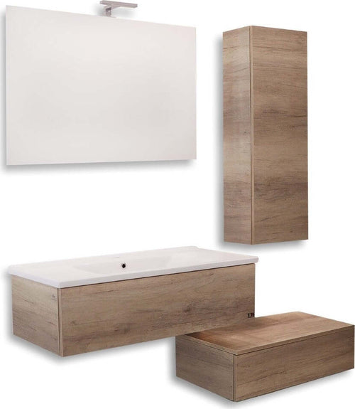 Mobile Da Bagno Sospeso Wonder Corda Con Lavabo Specchio E Pensile Casa e cucina/Bagno/Mobili da bagno/Mobiletti e armadietti/Mobili a muro Ogomondo - Martina Franca, Commerciovirtuoso.it