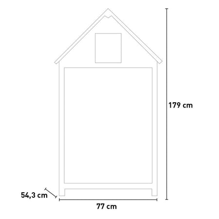 Capanno per attrezzi ed utensili da giardino con 3 scompartimenti in legno di Abete "Made in Italy"
